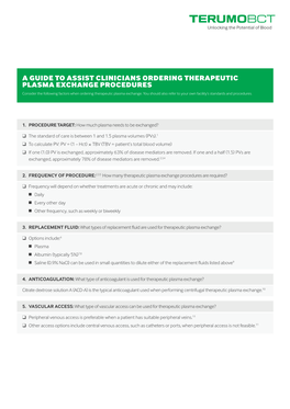 How to Order Plasma Exchange