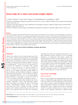 Excess Body Fat in Obese and Normal-Weight Subjects