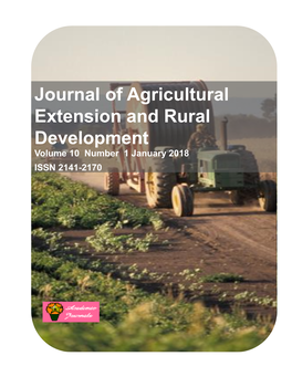 Journal of Agricultural Extension and Rural Development Volume 10 Number 1 January 2018 ISSN 2141-2170