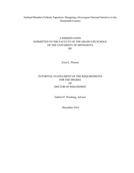 Gerhard Munthe's Folktale Tapestries: Designing a Norwegian National Narrative in the Nineteenth Century