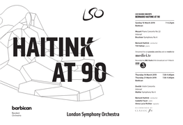 Bernard Haitink at 90