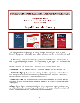 Legal Research Glossary