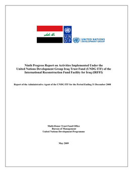 UNDG ITF) of the International Reconstruction Fund Facility for Iraq (IRFFI)