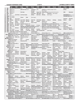 Sunday Morning Grid 5/18/14 Latimes.Com/Tv Times