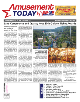 Lake Compounce and Quassy Host 20Th Golden Ticket Awards