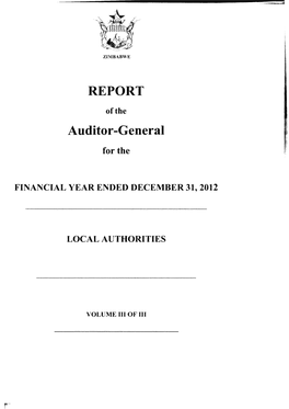 REPORT Auditor-General