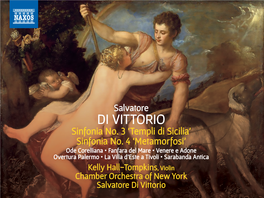 Kelly Hall-Tompkins, Violin Chamber Orchestra of New York Salvatore Di Vittorio Salvatore DI VITTORIO (B