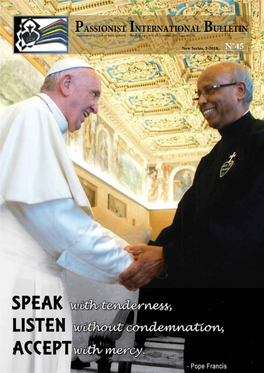 Passionist International Bulletin Discourse of the Holy Father to the N