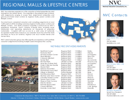 2020 Regional Malls & Lifestyle Centers