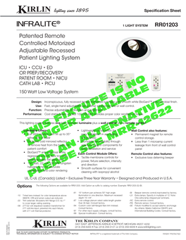 Infralite 1 Light System Rr01203