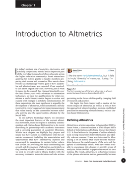 Introduction to Altmetrics