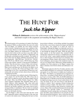Jack the Ripper William D