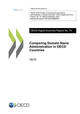 Comparing Domain Name Administration in OECD Countries”, OECD Digital Economy Papers, No