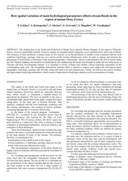 How Spatial Variation of Main Hydrological Parameters Affects Stream Floods in the Region of Mount Ossa, Greece