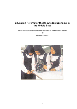 Education Reform for the Knowledge Economy in the Middle East