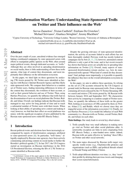 Understanding State-Sponsored Trolls on Twitter and Their Influence On