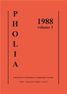 Volume 3 O L I A