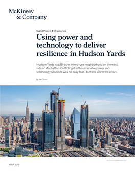 Using Power and Technology to Deliver Resilience in Hudson Yards