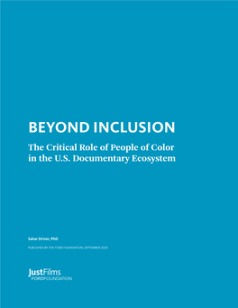 BEYOND INCLUSION the Critical Role of People of Color in the U.S