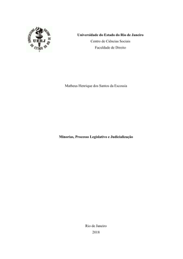 Universidade Do Estado Do Rio De Janeiro Centro De Ciências Sociais Faculdade De Direito Matheus Henrique Dos Santos Da Escossi