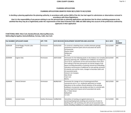 Report Weekly Lists Planning Applications Granted