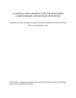 Constellation Architecture for Monitoring Carbon Dioxide and Methane from Space