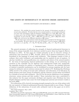 The Limits of Determinacy in Second Order Arithmetic