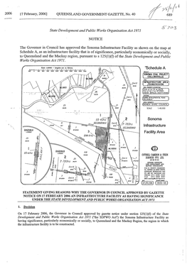 Schedule a Sonoma Infrastructure Facility Area