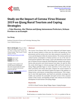 Study on the Impact of Corona Virus Disease 2019 on Qiang Rural