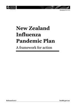 New Zealand Influenza Pandemic Plan: a Framework for Action (2Nd Edn)