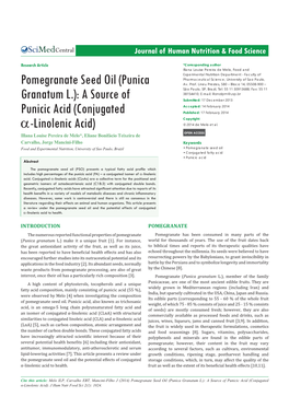 Pomegranate Seed Oil (Punica Av