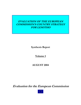 Evaluation for the European Commission