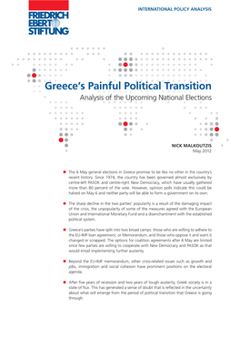 Greece's Painful Political Transition