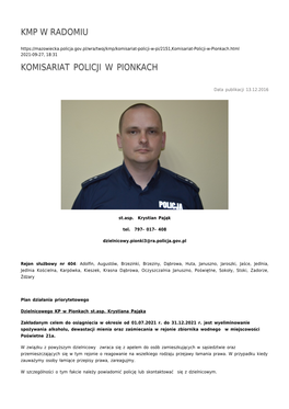 Komisariat Policji W Pionkach