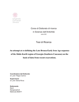 Tesi Di Ricerca