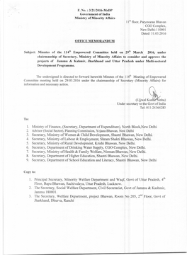 3/21/2016-Msdp Government of India Ministry of Minority Affairs Subject