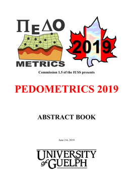 Pedometrics 2019