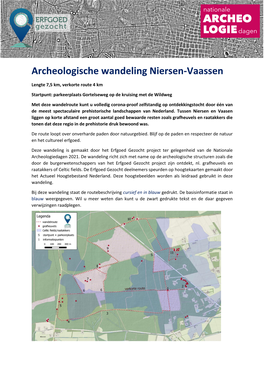 Archeologische Wandeling Niersen-Vaassen