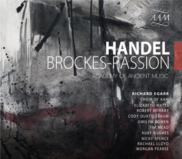 Handel BROCKES-PASSION Academy of Ancient Music
