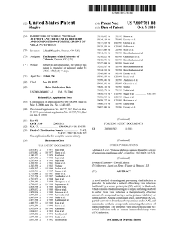 (12) United States Patent (10) Patent No.: US 7,807,781 B2 Shapiro (45) Date of Patent: Oct