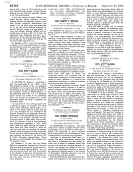 CONGRESSIONAL RECORD— Extensions Of