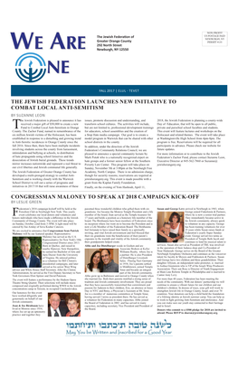 The Jewish Federation Launches New Initiative To