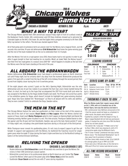 Chicago Wolves Game Notes CHICAGO at COLORADO OCTOBER 6, 2018 8 P.M