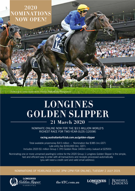 Longines Golden Slipper Winner, Kiamichi