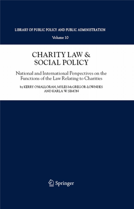 Charity Law & Social Policy Library of Public Policy and Public Administration