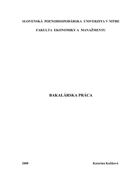 Ekonomické a Sociálne Dôsledky Nezamestnaností, Jej Príčiny a Dopady V Okrese Levoča