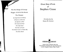 Stephen Crane Maggie: a Girl of the Streets