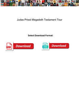 Judas Priest Megadeth Testament Tour