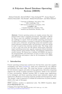 Heterogeneous Data Management, Polystores, and Analytics for Healthcare: VLDB 2019 Workshops, Poly and DMAH, Revised Selected Papers, Vol