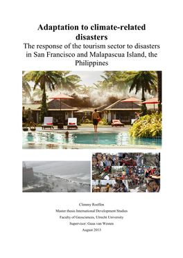 Adaptation to Climate-Related Disasters the Response of the Tourism Sector to Disasters in San Francisco and Malapascua Island, the Philippines